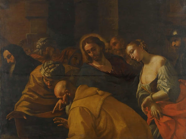 Mattia Preti Christ And The Woman Taken In Adultery By Mattia Preti