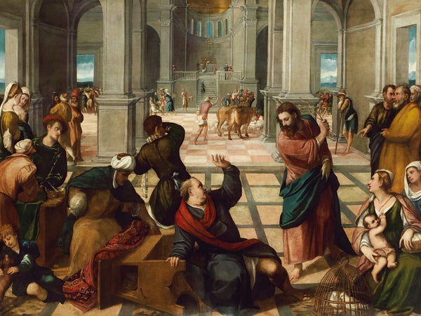 Bonifacio Veronese Christ Driving The Money Changers From The Temple By Bonifacio Veronese