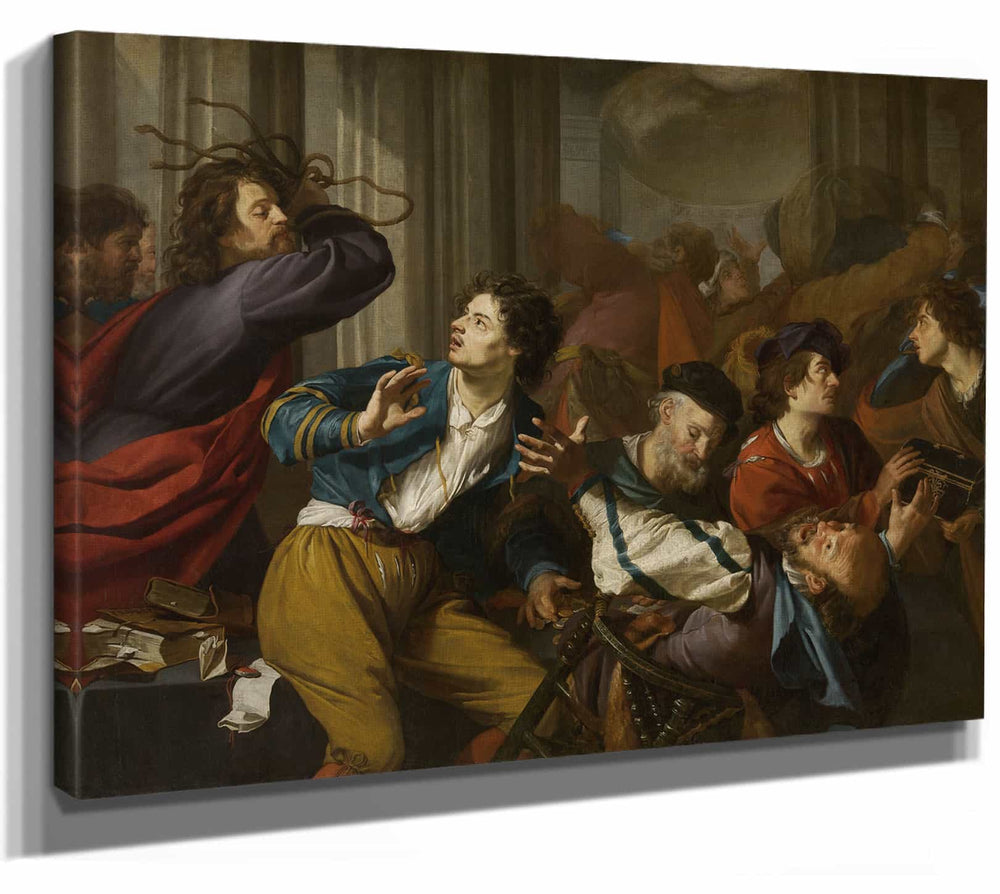 Theodoor Rombouts Christ Driving The Money Changers From The Temple By Theodoor Rombouts