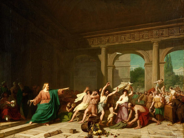 August Jernberg Christ Driving The Moneychangers Out Of The Temple By August Jernberg