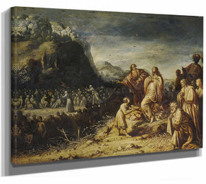 Christ Feeding The Multitude By Rombout Van Troyen