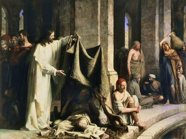 Carl Bloch Christ Healing At The Pool Of Bethesda By Carl Bloch