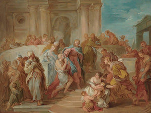 Francois Lemoyne Christ Healing The Blind Man By Francois Lemoyne