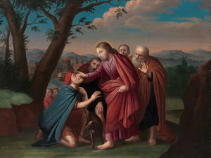 Gerardus Duyckinck I Christ Healing The Blindman (Ca 1725–30) By Gerardus Duyckinck I