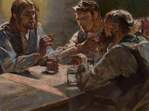 Jacek Malczewski Christ In Emmaus By Jacek Malczewski