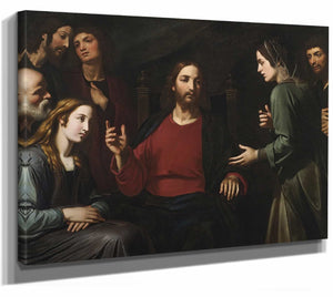 Giovanni Bernardino Azzolino Christ In The House Of Mary And Martha By Giovanni Bernardino Azzolino