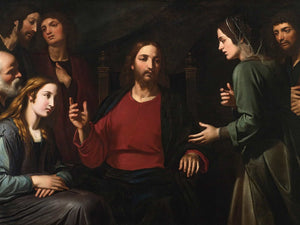 Giovanni Bernardino Azzolino Christ In The House Of Mary And Martha By Giovanni Bernardino Azzolino