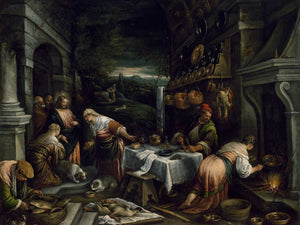 Jacopo Bassano Christ In The House Of Mary Martha And Lazarus By Jacopo Bassano