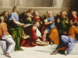 Benvenuto Tisi Christ Washing The Disciples Feet By Benvenuto Tisi