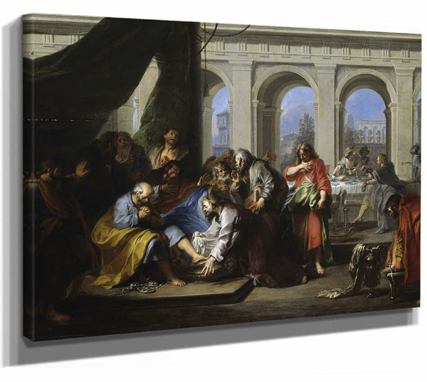 Christ Washing The Feet Of His Disciples By Nicolas Bertin