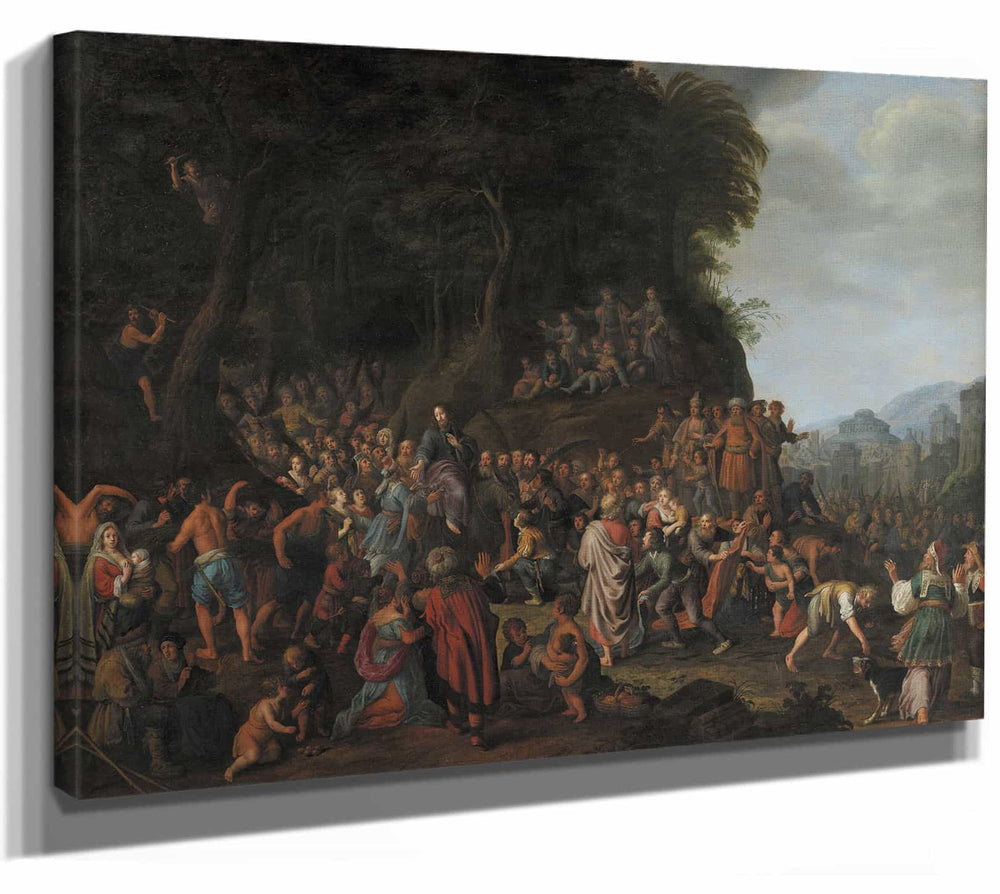 Adriaen Van Nieulandt Christs Entry Into Jerusalem By Adriaen Van Nieulandt