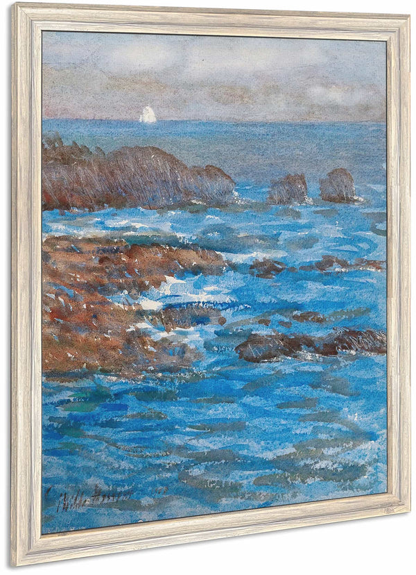 Cliffs And Sea Appeldore By Childe Hassam