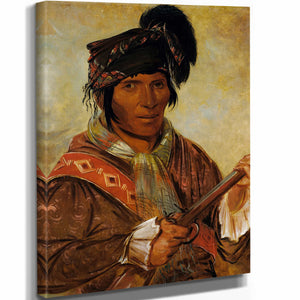 George Catlin 11" x 14" / Stretched Canvas Wrap Co Ee Ha Jo A Chief By George Catlin