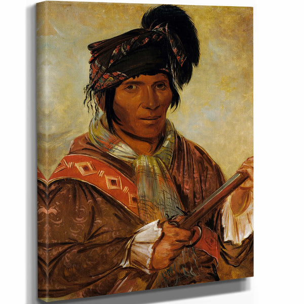 George Catlin 11" x 14" / Stretched Canvas Wrap Co Ee Ha Jo A Chief By George Catlin