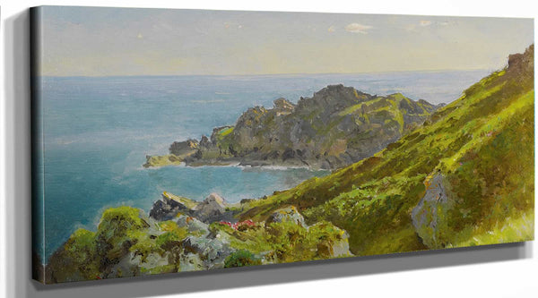 William Trost Richards Coastline With Grassy Slope By William Trost Richards