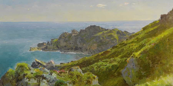 William Trost Richards Coastline With Grassy Slope By William Trost Richards