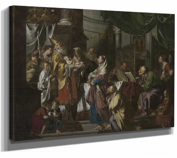 De Presentatie Van Jezus In De Tempel By Pieter Jozef Verhaghen