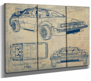 Delorean Dmc 12 Bttf Ii 1981 Wall Art from Bella Frye.