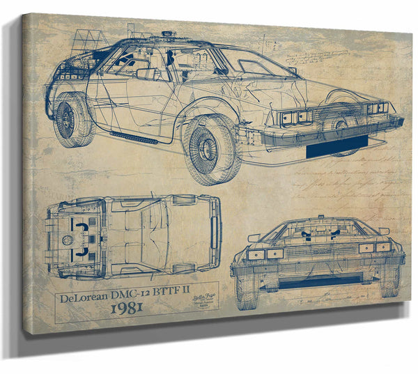 Delorean Dmc 12 Bttf Ii 1981 Wall Art from Bella Frye.