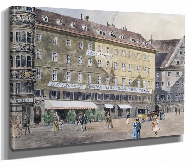 Die Ehemalige Brandstatte Am Stephansplatz In Wien Mit Dem Cafe Leurope By August Gerasch