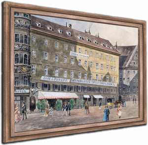 Die Ehemalige Brandstatte Am Stephansplatz In Wien Mit Dem Cafe Leurope By August Gerasch