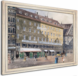 Die Ehemalige Brandstatte Am Stephansplatz In Wien Mit Dem Cafe Leurope By August Gerasch