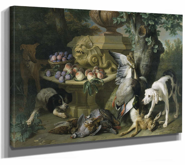 Alexandre Francois Desportes Dogs Dead Game And Fruit By Alexandre Francois Desportes