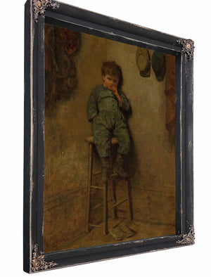 Little Boy On A Stool By Eastman Johnson