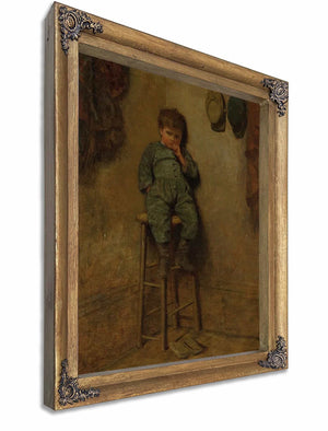 Little Boy On A Stool By Eastman Johnson