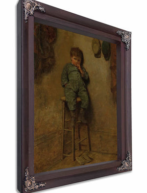 Little Boy On A Stool By Eastman Johnson