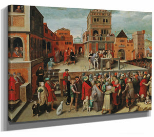 South Netherlandish School 14" x 11" / Stretched Canvas Wrap Ecce Homo By South Netherlandish School