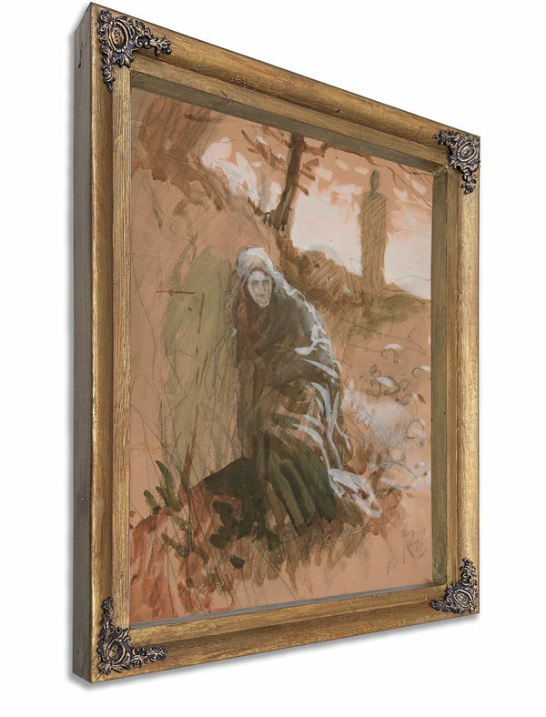 Figure In Woods By Edwin Austin Abbey