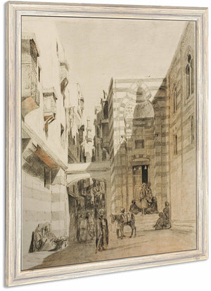 Egyptian Street Scene By Charles Francois Eustache