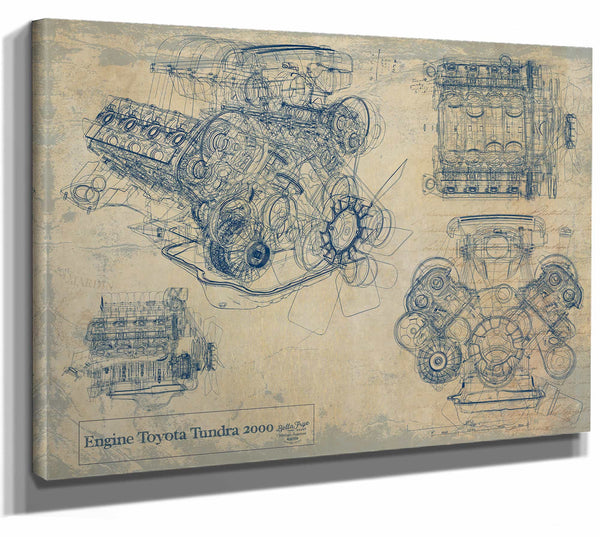 Engine Toyota Tundra 2000 Wall Art from Bella Frye.