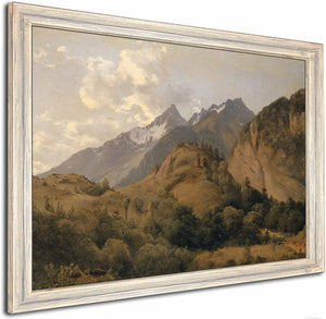 Entry To The Urbach Valley With Ritzlihorn By Alexandre Calame