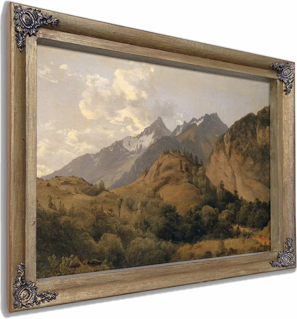 Entry To The Urbach Valley With Ritzlihorn By Alexandre Calame