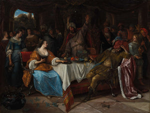 Jan Steen Esther Ahasuerus And Haman By Jan Steen