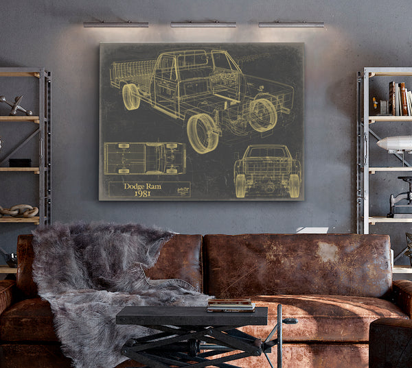 1981 Dodge Ram Truck Original Artwork