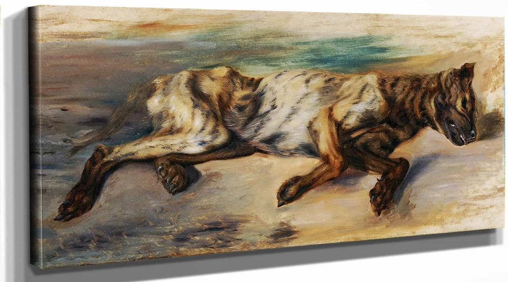 Eugene Delacroix Etude Dapres Un Chien Mort By Eugene Delacroix