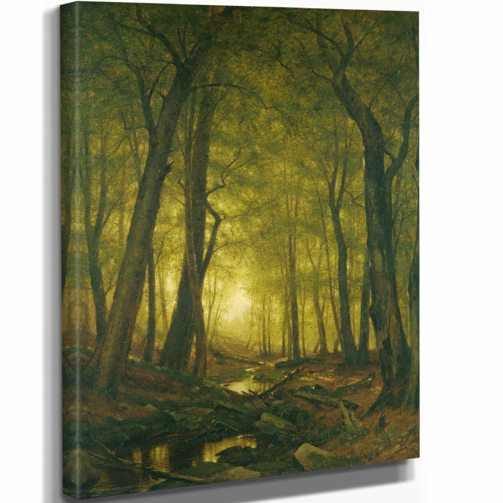 Worthington Whittredge Evening In The Woods By Worthington Whittredge