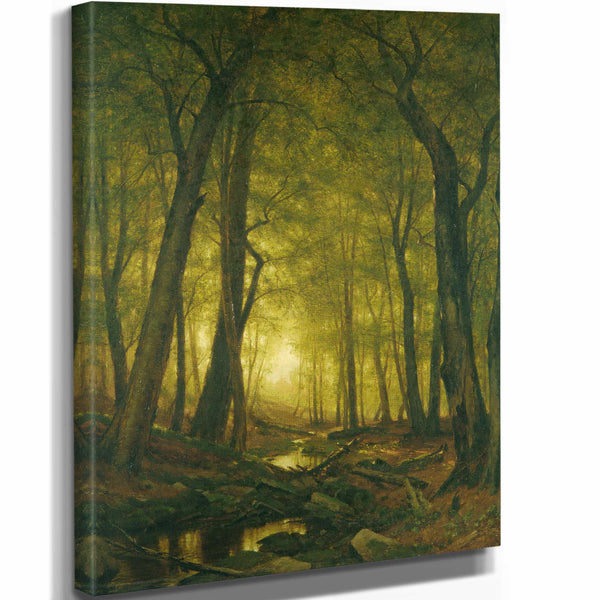 Worthington Whittredge Evening In The Woods By Worthington Whittredge