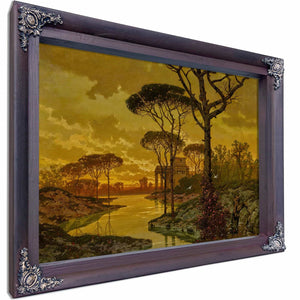 Evening Landscape By Ferdinand Knab