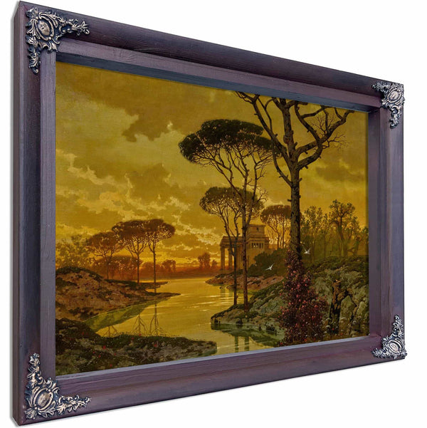 Evening Landscape By Ferdinand Knab