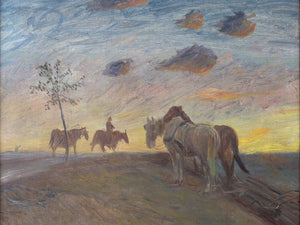 Theodor Philipsen Evening Landscape By Theodor Philipsen