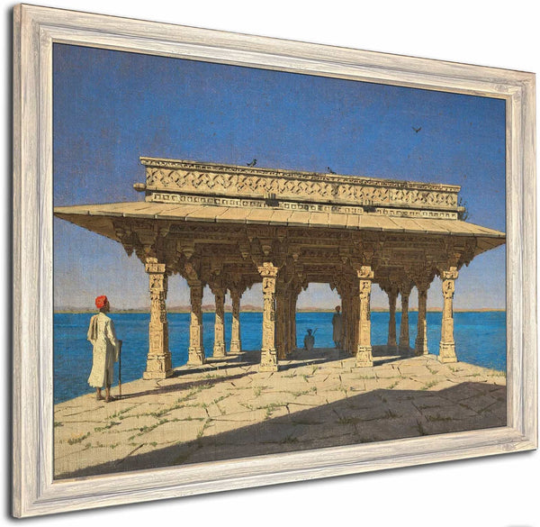 Evening On A Lake A Pavilion On The Marble Embankment In Rajnagar By Vasily Vereshchagin