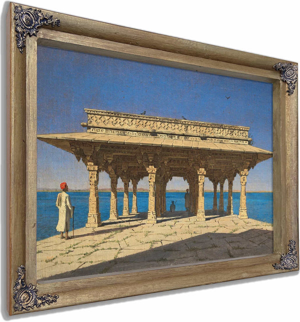 Evening On A Lake A Pavilion On The Marble Embankment In Rajnagar By Vasily Vereshchagin