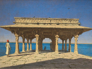 Vasily Vereshchagin Evening On A Lake A Pavilion On The Marble Embankment In Rajnagar By Vasily Vereshchagin