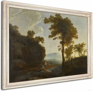 Extensive Landscape With A Shepherd And Shepherdess And Their Flock By Thomas Jones