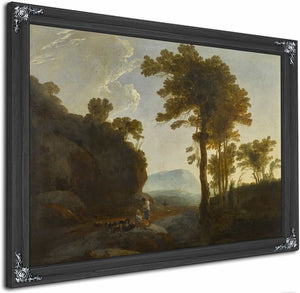 Extensive Landscape With A Shepherd And Shepherdess And Their Flock By Thomas Jones