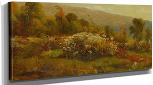 Jervis Mcentee Fall Flowers On A Hillside By Jervis Mcentee